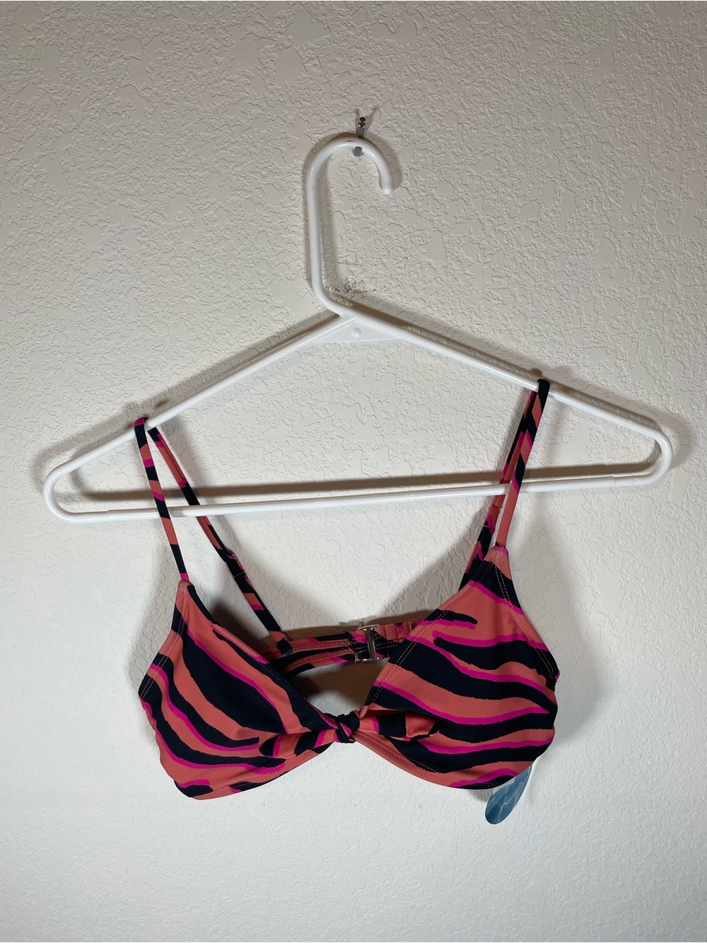 Decree Pink Black Zebra Print Triangle
Bikini Top Knot Front - Picture 2 of 9